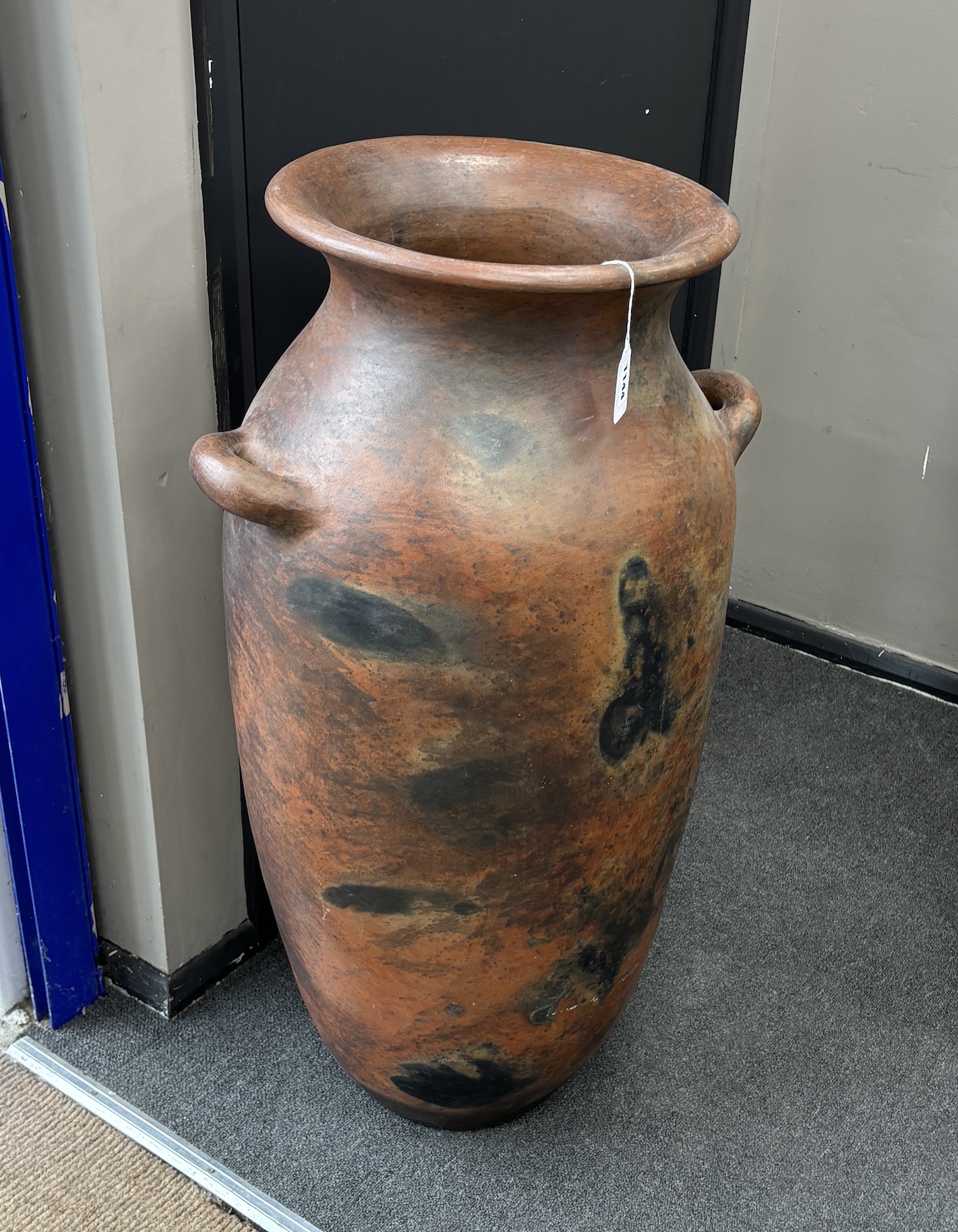 A pair of Mexican terracotta amphora, height 89cm